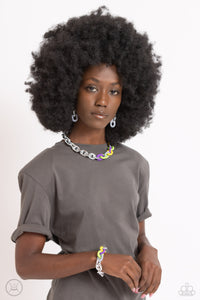 Contrasting Couture - Silver Multicolor Necklace