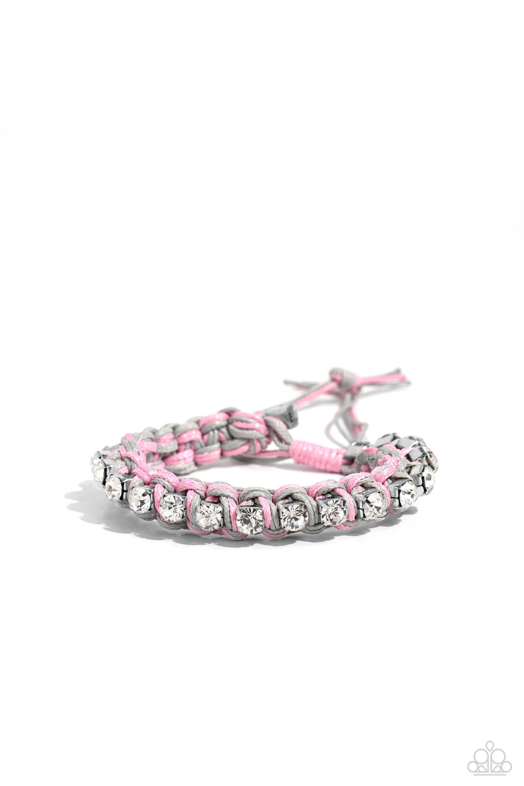The Next Big STRING - Silver & Pink Bracelet