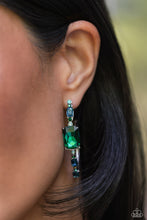 Load image into Gallery viewer, Elite Ensemble - Green Hoop Earrings
