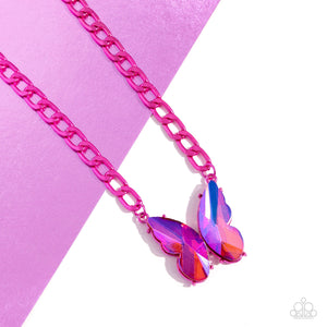 Fascinating Flyer - Pink Necklace