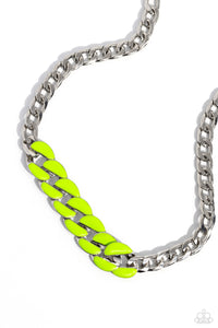 CURB Craze - Green Necklace