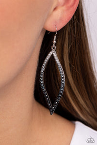 Admirable Asymmetry - Black Earrings
