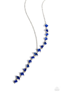 Diagonal Daydream - Blue Necklace