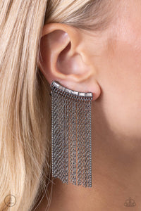 Feuding Fringe - Black Earrings