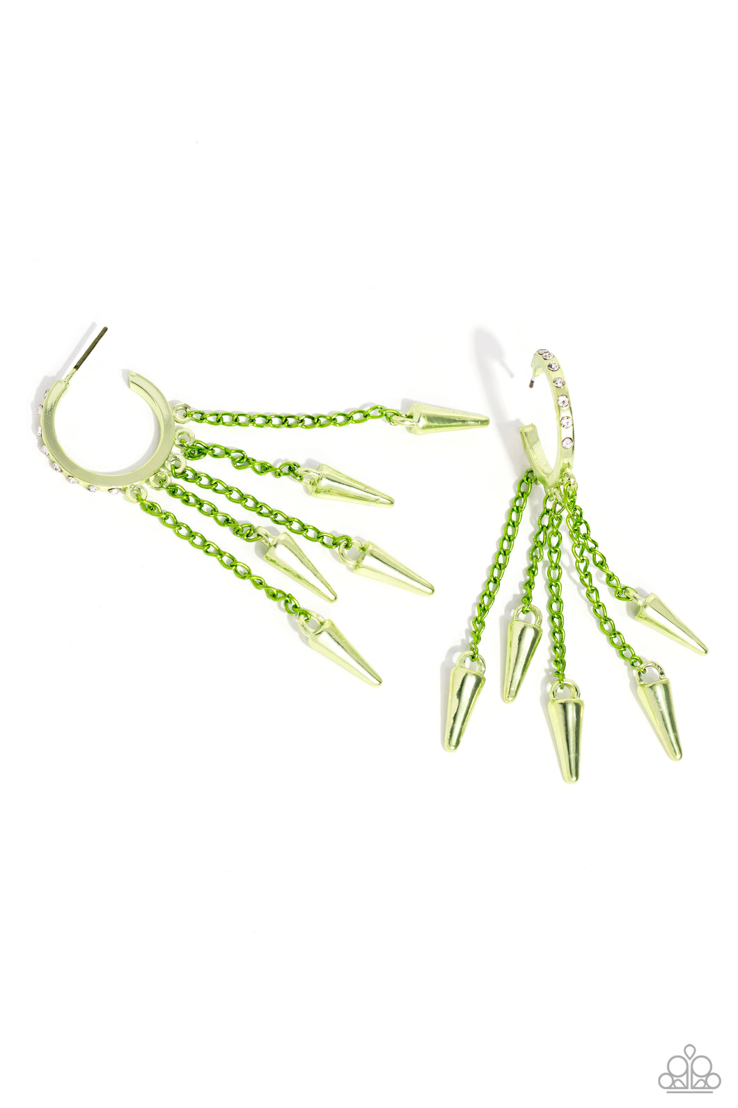 Piquant Punk - Green Earrings