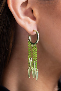Piquant Punk - Green Earrings