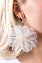 Load image into Gallery viewer, Cosmopolitan Chiffon - White Earrings
