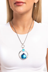 Tastefully Transparent - Blue Necklace