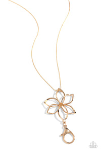 Flowering Fame - Gold Lanyard Necklace