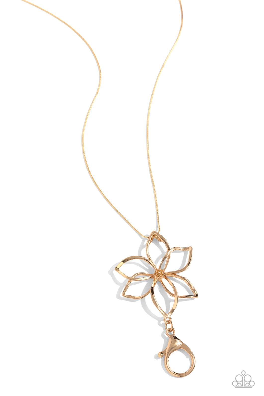 Flowering Fame - Gold Lanyard Necklace