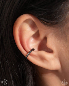 Barbell Beauty - Black Earring Cuff