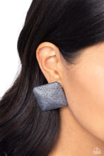 Load image into Gallery viewer, Commercially Corporate - Silver Denim-Like Earrings
