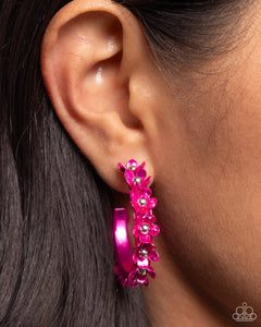 Fashionable Flower Crown - Pink Earrings