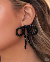 Load image into Gallery viewer, Butler Bowtie - Black Earrings
