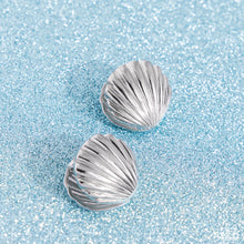 Load image into Gallery viewer, Seashell Surprise - Silver Earrings
